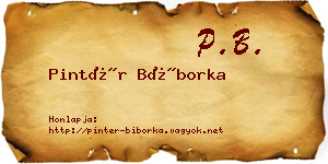 Pintér Bíborka névjegykártya