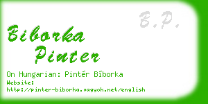 biborka pinter business card