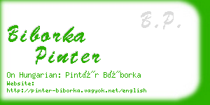 biborka pinter business card